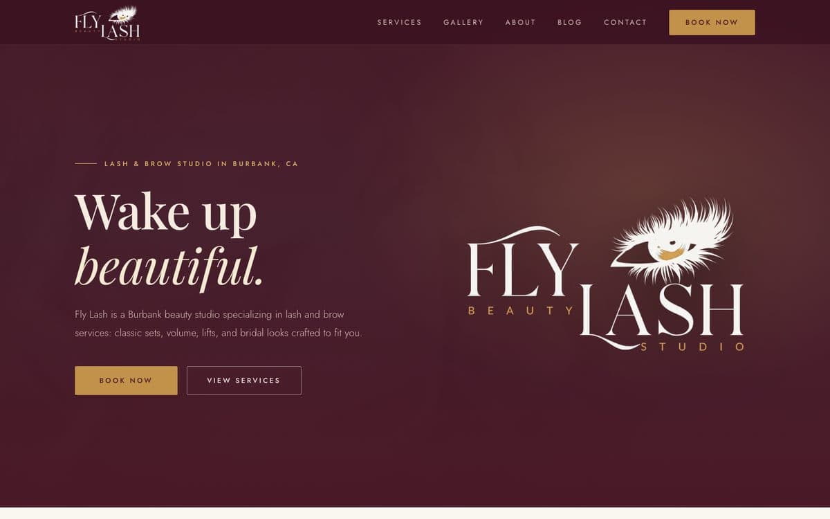 Fly Lash Beauty Studio, an Afnexis portfolio project