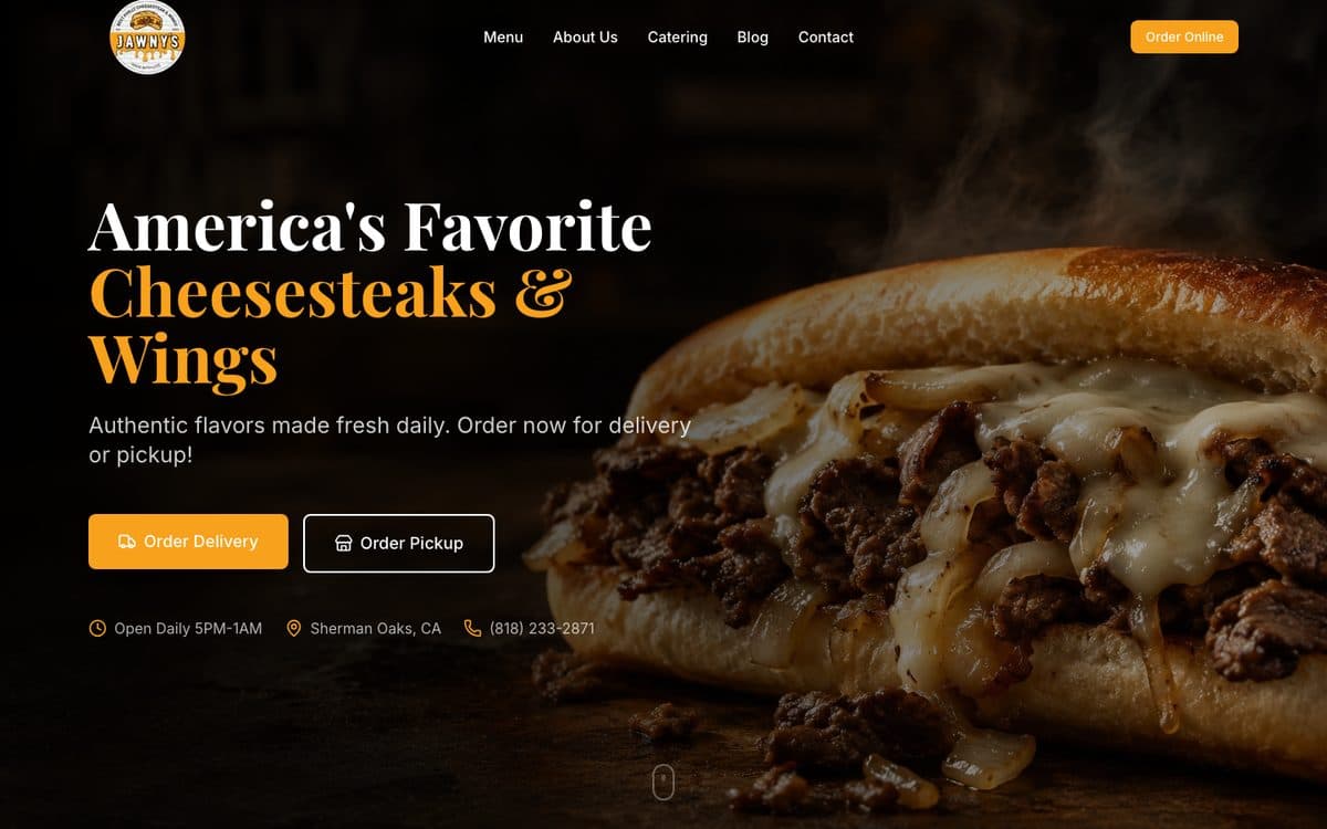 Jawny's Restaurant, an Afnexis portfolio project