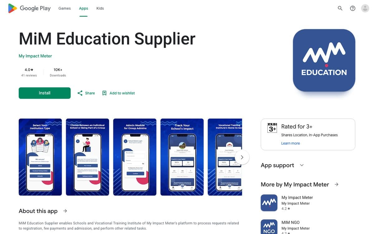 MIM Education Supplier, an Afnexis portfolio project