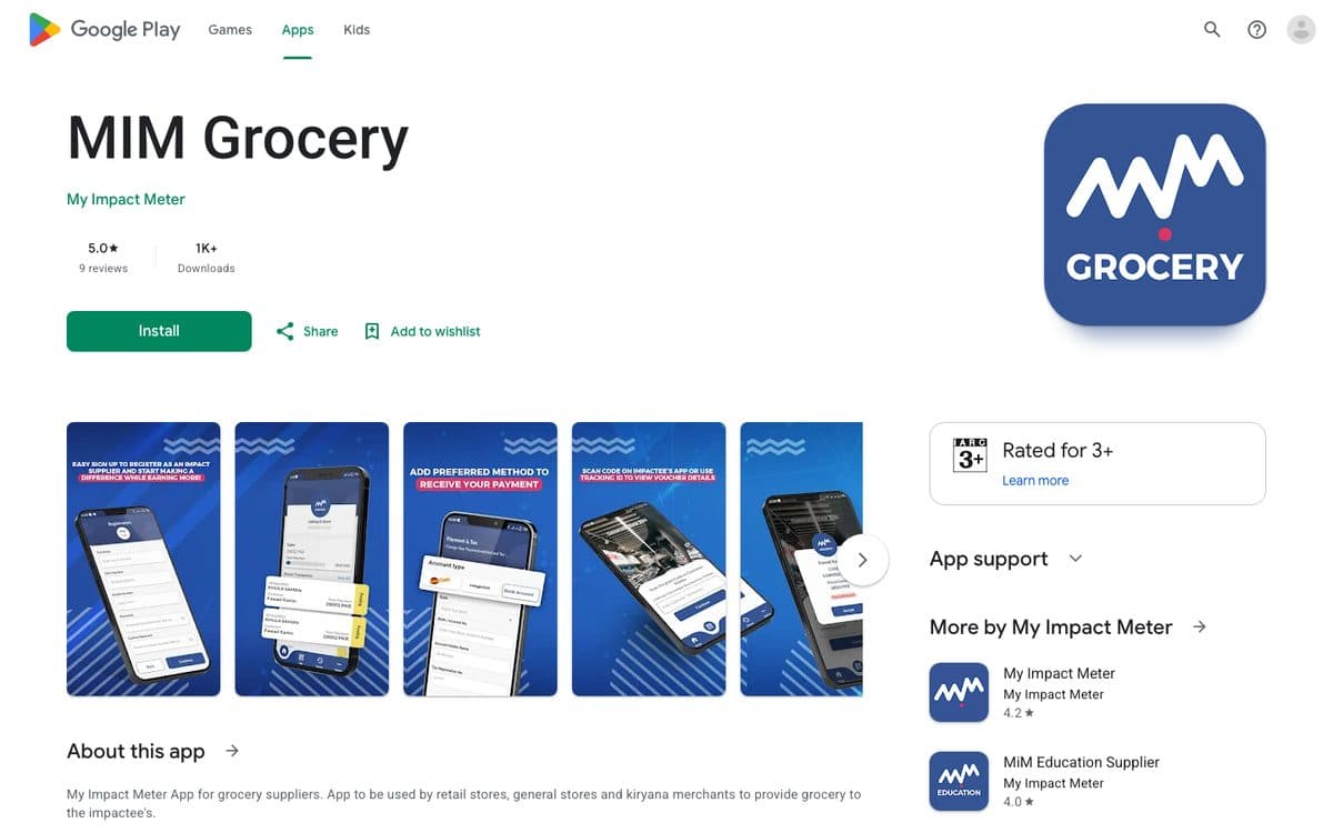MIM Grocery, an Afnexis portfolio project